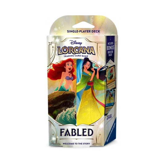Disney Lorcana TGC 'Fabled' Ariel & Mulan Starter Deck