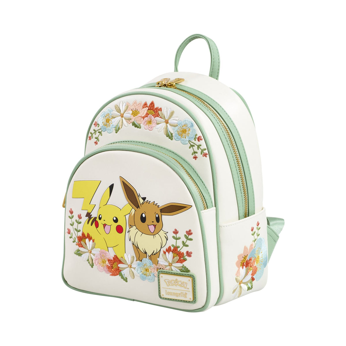 Loungefly Pokémon Pikachu & Eevee Floral Mini Backpack