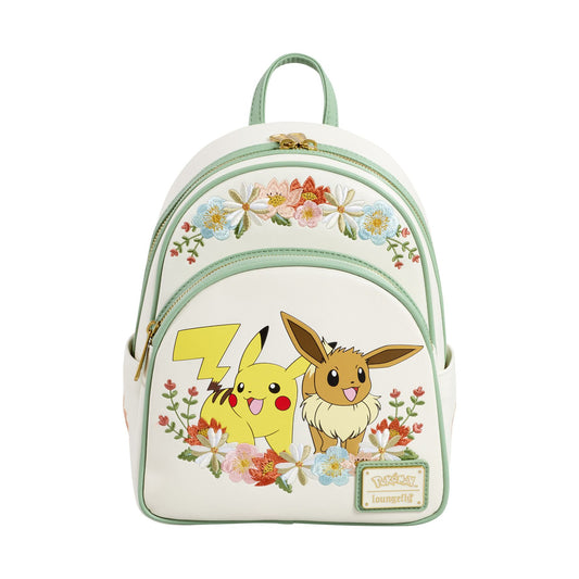 Loungefly Pokémon Pikachu & Eevee Floral Mini Backpack