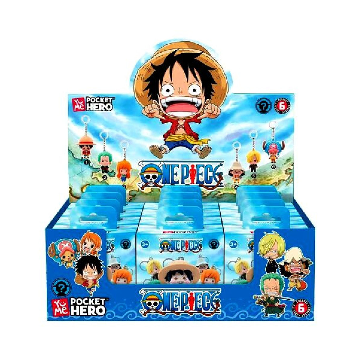 One Piece 'Pocket Hero' Mystery Blind Box 3D Keychain